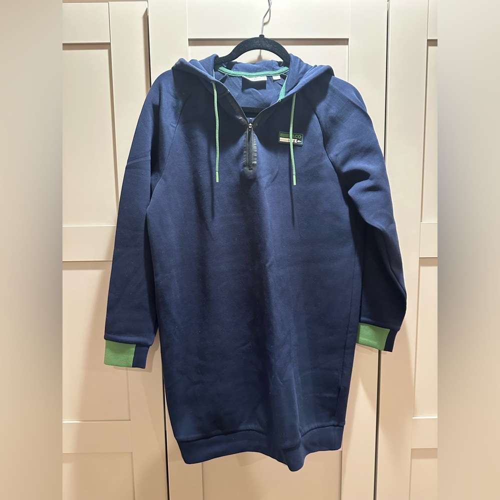 LACOSTE Navy Blue Hoodie Dress